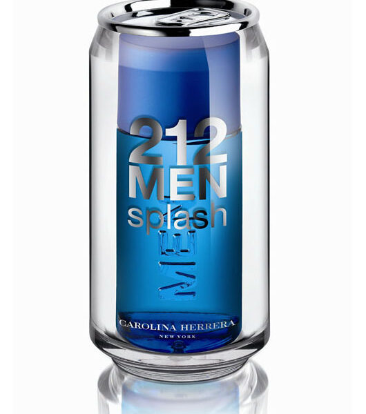 212 Men Splash Carolina Herrera perfume bottle