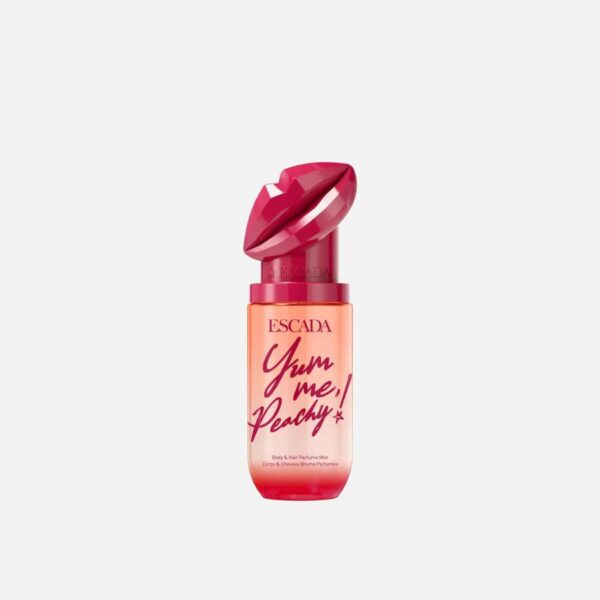 Yum Me, Peachy! Mist Escada perfume bottle