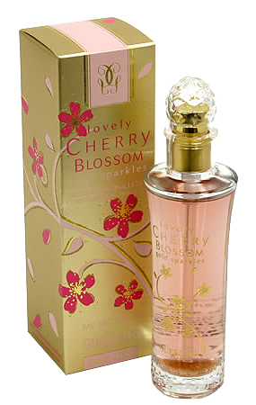Lovely Cherry Blossom Gold Sparkles Guerlain perfume bottle